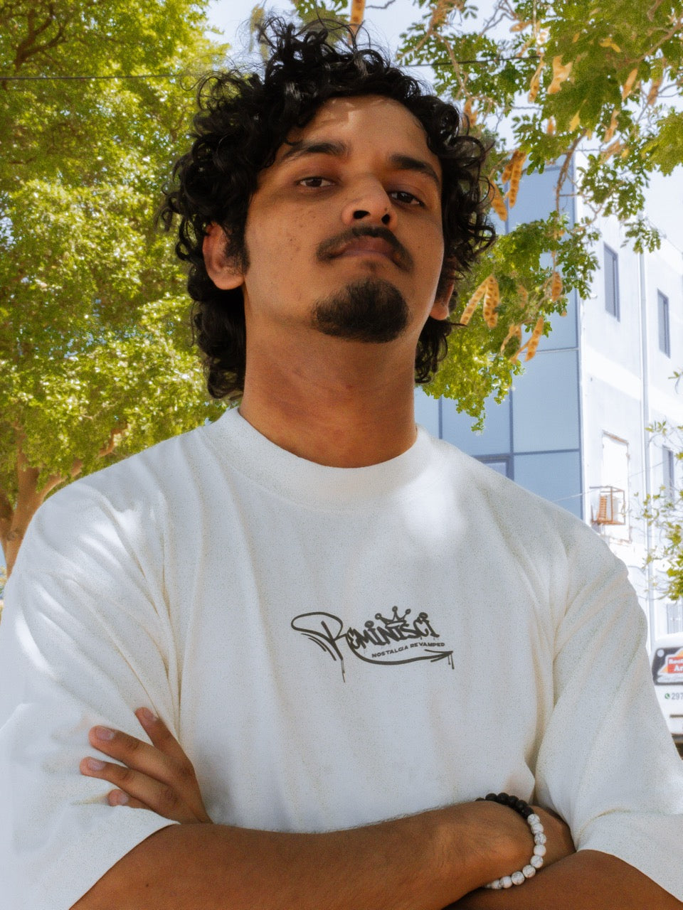 Drop Shoulder Tee Cream